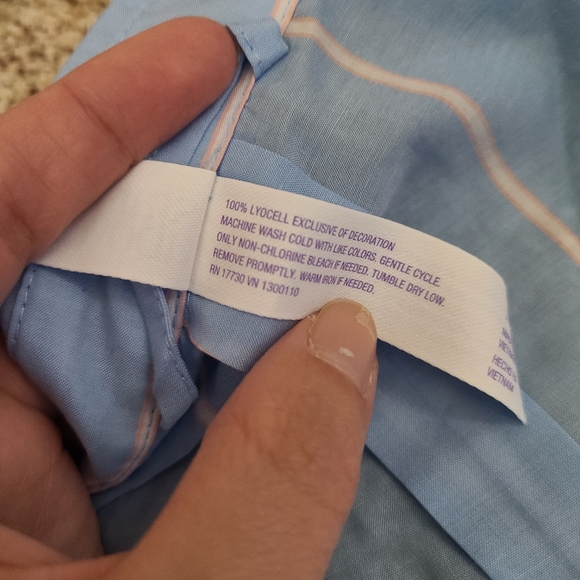 Women's Striped Simply Cool Short Sleeve Button-up Shirt - Stars Above - Picture 5 of 5